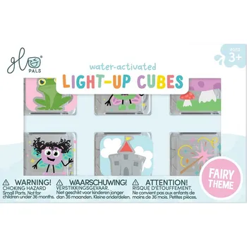 Hračka pro nejmenší Glo Pals - svítící senzorické kostky do vody pohádkové (6ks)