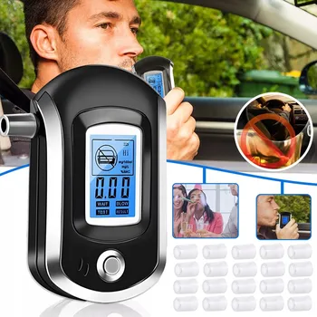 Alkohol tester PROFESIONÁLNÍ ALKOHOL TESTER POUZDRO KALIBRACE + 20 NÁUSTKŮ, PŘESNOST JAKO U POLICIE