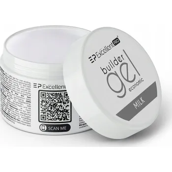 Lak na nehty EXCELLENT PRO BUILDER GEL ECONOMIC STAVEBNÍ GEL MLÉČNÝ BÍLÝ MILK 15 g