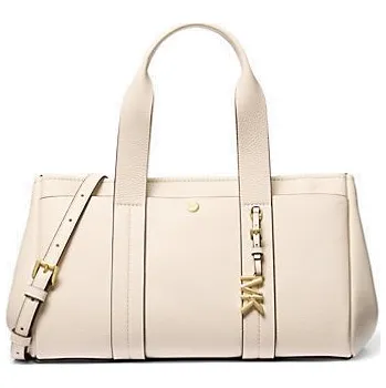 Michael Kors Romee kožená kabelka střední krémová + doprava zdarma