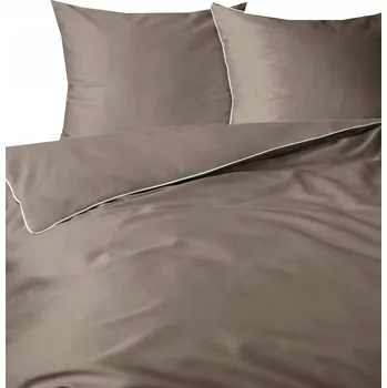 Povlečení Sada povlečení Detexpol bavlněný satén 200 x 220 cm béžový, 3 díly