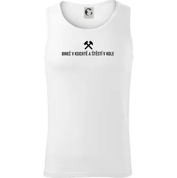 BINEĆ V KSICHTĚ A ŠTĚSTÍ V KOLE﻿ - Tílko pánské Core - 2XL ( Bílá )