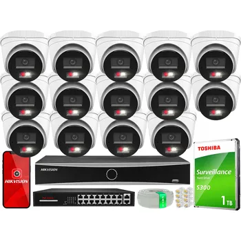 IP kamera Sada pro monitoring 14x IPCAM-T4-30DL 4MPx Aplikace HiLook od Hikvision