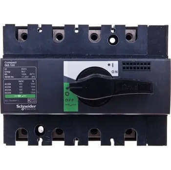 vypínač Odpínač INTERPACT, INS100, 4P, 100A, 28909, Schneider Electric