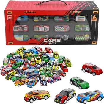 autíčko SADA AUTÍČEK AUTÍČKA AUTA SAMOCHODÍKY KOLEKCE AUTÍČEK S POHONEM 48 KUSŮ