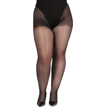 Dámské punčochy Punčocháče plus size 40 DEN dámské punčocháče BLV-1125 Černé Nero XXL