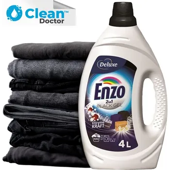 Prací gel Deluxe Enzo Gel na tmavé a černé vlasy 100 ks 4 l