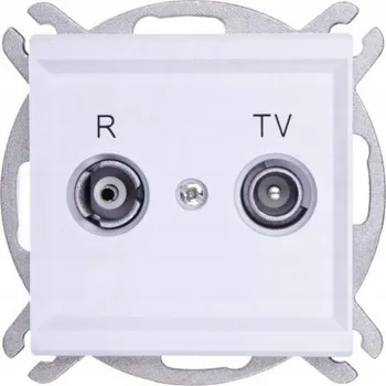 Elektrická zásuvka Anténní zásuvka nástěnná Ospel bílá