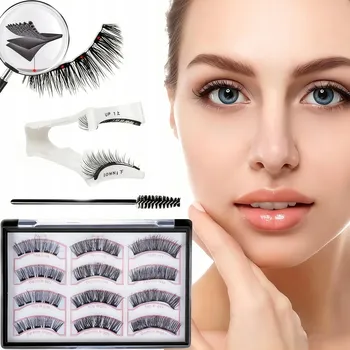 Umělé řasy MAGNETICKÉ UMĚLÉ ŘASY SADA 3 PÁRY opakovaně použitelné + Pinzeta ZRCÁTKO