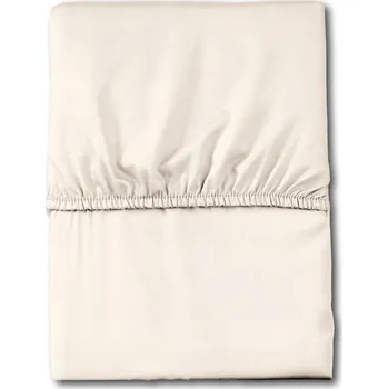 Prostěradlo Prostěradlo saténové s gumou 220x200 ekri jednobarevné Pure