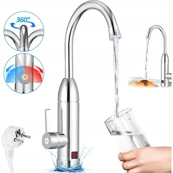 Obraz PRZEPŁYWOWY PODGRZEWACZ WODY ELEKTRYCZNY S LCD DISPLEJEM A UKAZATELEM TEPLOTY