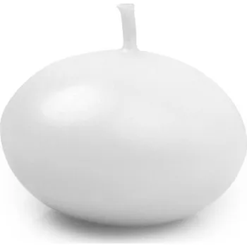Svíčka Matná plovoucí svíčka, bílá, průměr 4cm - 50 ks