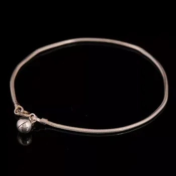 Náramek Stříbrný náramek Ag 3,8 g snake chain a rolnička