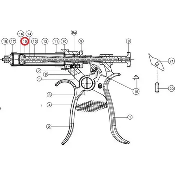 Chov hospodářského zvířete Přítlačný talíř pístu na Roux-Revolver 30 ml / 50 ml
