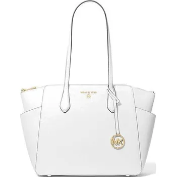 Michael Kors kožená kabelka Marilyn medium bílá + doprava zdarma