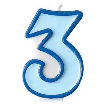 Svíčka Svíčka Party Deco číslice 3