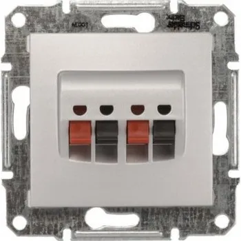 Elektrická zásuvka Anténní zásuvka nástěnná Schneider Electric stříbrná