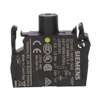 Stykač Objímka s LED diodou žlutá 230V AC 3SU1401-1BF30-1AA0