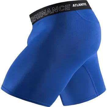 Pánské spodní prádlo Bambusové boxerky S DLOUHÝMI NOHAVICEMI ATLANTIC dlouhé modré *L