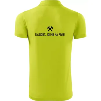 Pánská košile FAJRONT, JDEME NA PIVO!﻿ - Polokošile Victory sportovní (dresovina) - S ( Limetková )