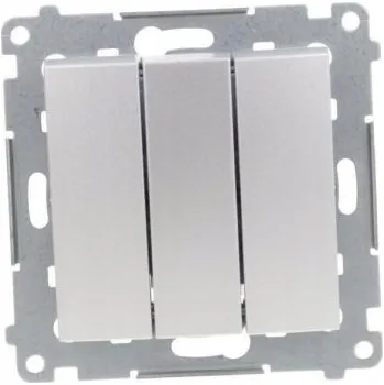 vypínač Trojitý vypínač pod omítku Kontakt-simon stříbrný DW31.01/43