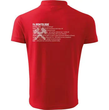 Pánská košile FAJRONTOLOGIE - Polokošile pánská Pique Polo 203 - 5XL ( Červená )
