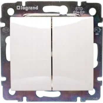 vypínač Dvojitý vypínač pod omítku Legrand, béžové odstíny 774118