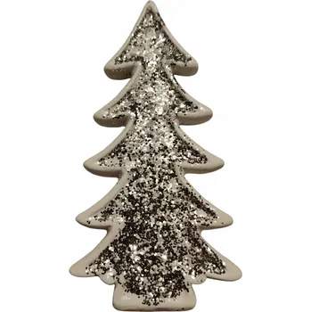 Obraz KERAMICKÝ VÁNOČNÍ STROMEK SE TŘPYTKAMI, OZDOBA, 15 CM