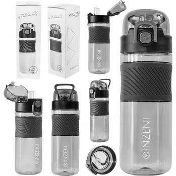 Láhev INZENI 0,6l Tritanová Láhev na vodu lahev na pití BPA černá