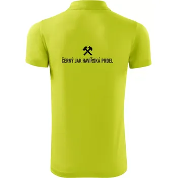 Pánská košile ČERNÝ JAK HAVÍŘSKÁ PRDEL - Polokošile Victory sportovní (dresovina) - 2XL ( Limetková )