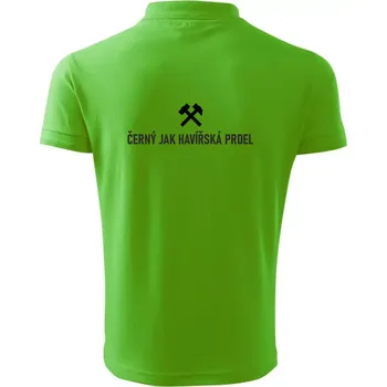 Pánská košile ČERNÝ JAK HAVÍŘSKÁ PRDEL - Polokošile pánská Pique Polo 203 - 5XL ( Apple Green )