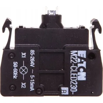 vypínač Objímka s modrou LED diodou 230V AC, pružinová svorka M22-CLED230-B 218063