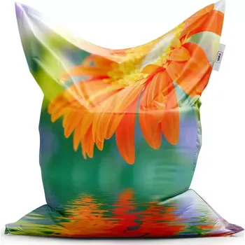 Sedací pytel Sablio Sedací vak Classic Oranžová gerbera - 150x100 cm
