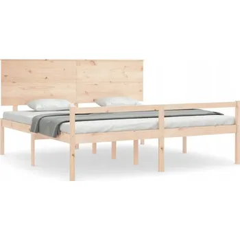 Postel Postel s čelem pro seniory 200x200 cm masivní dřevo