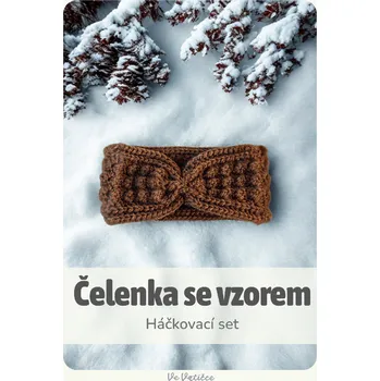 Čelenka Ve Vatičce Set čelenka se vzorem - Hnědá