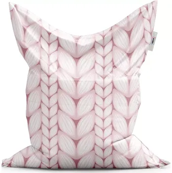 Sedací pytel Sablio Sedací vak Classic Starorůžové pletení - 150x100 cm