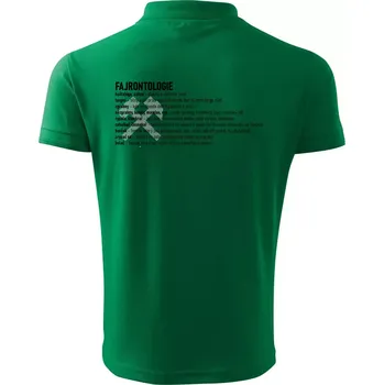 Pánská košile FAJRONTOLOGIE - Polokošile pánská Pique Polo 203 - 3XL ( Středně zelená )