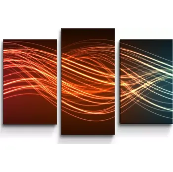 Obraz Sablio Obraz - 3-dílný Abstrakce strip - 75x50 cm