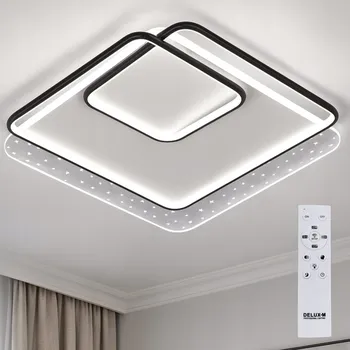 Závěsné svítidlo STROPNÍ SVÍTIDLO LED černé moderní DÁLKOVÝ OVLADAČ 3 barvy do ložnice/obýváku