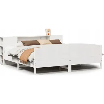 Postel Manželská postel VidaXL 180x200 cm bílá