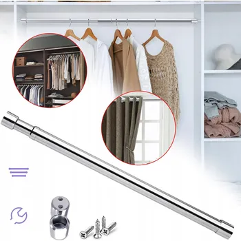 Věšák VÝSUVNÁ ŠATNÍ TYČ, TYČ NA OBLEČENÍ DO ŠATNY (56 CM AŽ 100 CM), TAKÉ VHODNÁ DO SPRCHY