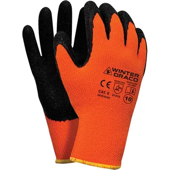 Pracovní rukavice Ochranné rukavice WINTER DRACO zimné, zateplené, oranžové, veľkosť 10, VASKO
