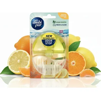 WC čistič Závěska do WC Ambi Pur čištění toalety Citron a Mandarinka