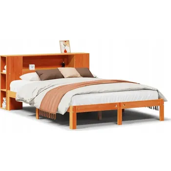 Postel Dřevěná manželská postel VidaXL 140x200 cm, borovice