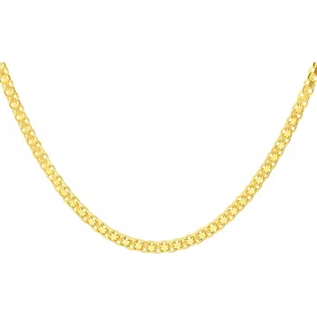 Náhrdelník Zlatý Řetízek Dámský náhrdelník Bismark Stříbro O Ryzosti 925 Pozlacený 50 cm