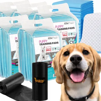 toaleta pro psa Hygienické podložky 60x90 cm 100 ks pro psy, kočky, hlodavce a další zvířata + sáčky