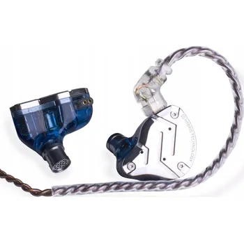 Sluchátka Drátová sluchátka do uší KZ ZS10 Pro stříbrná