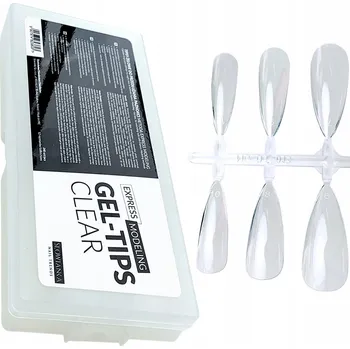 Umělé nehty Slowianka Express Modelovací Gelové Tipy Clear Průhledné Tipy 12 Velikostí