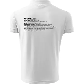 Pánská košile FAJRONTOLOGIE - Polokošile pánská Pique Polo 203 - 3XL ( Bílá )