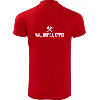 Pánská košile VAL, DUPEJ, CYPE! - Polokošile Victory sportovní (dresovina) - 3XL ( Červená )